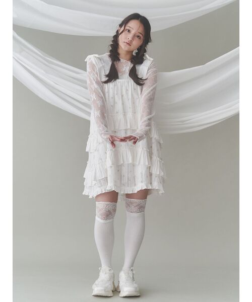 merry jenny(メリージェニー)の「floralフレアミニワンピース(ワンピース・レディース・ピンク/ブルー・FREE)」の20枚目の写真