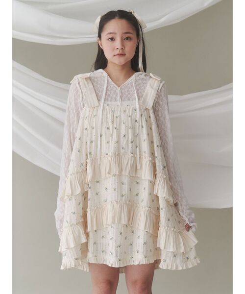merry jenny(メリージェニー)の「floralフレアミニワンピース(ワンピース・レディース・ピンク/ブルー・FREE)」の21枚目の写真