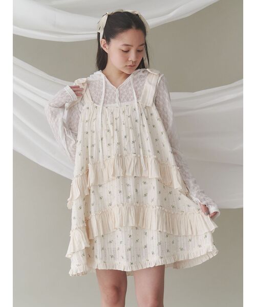 merry jenny(メリージェニー)の「floralフレアミニワンピース(ワンピース・レディース・ピンク/ブルー・FREE)」の22枚目の写真