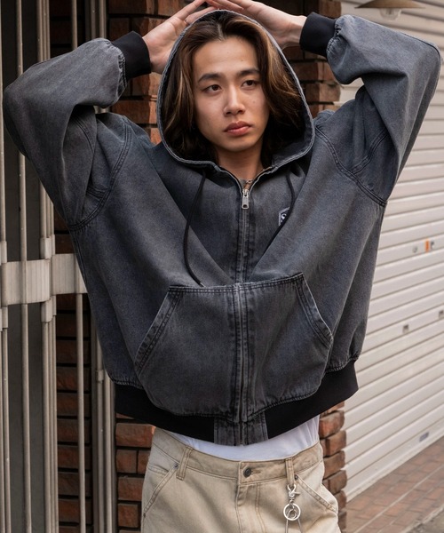 WEGO/【25年春夏新作】デニムフードブルゾンの19枚目の写真