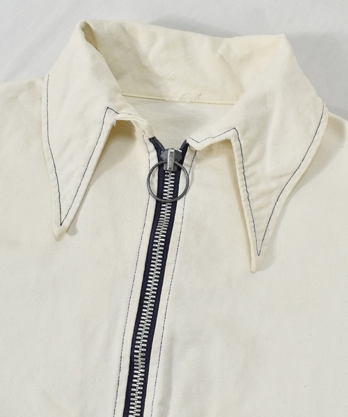 VINTAGE(ヴィンテージ)の「【ヴィンテージ古着】70's フルジップ ハーフコート ベルト付き(その他アウター・メンズ・ホワイト・XL)」の10枚目の写真