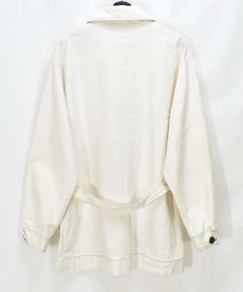 VINTAGE(ヴィンテージ)の「【ヴィンテージ古着】70's フルジップ ハーフコート ベルト付き(その他アウター・メンズ・ホワイト・XL)」の5枚目の写真