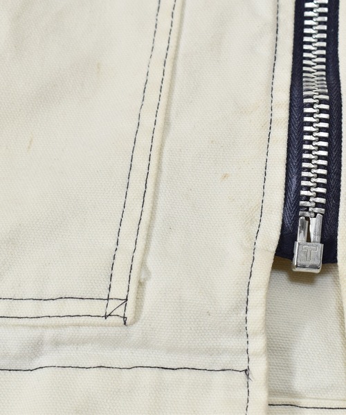 VINTAGE(ヴィンテージ)の「【ヴィンテージ古着】70's フルジップ ハーフコート ベルト付き(その他アウター・メンズ・ホワイト・XL)」の3枚目の写真