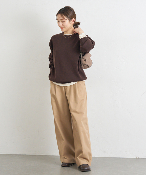 JOURNAL STANDARD(ジャーナルスタンダード)の「《WEB限定追加》ウォッシャブルTEXBRIDクループルオーバー(ニット/セーター・レディース・チャコールグレー/ブラック/ブラウン・FREE)」の10枚目の写真