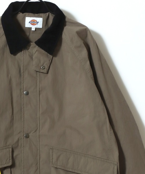 Dickies(ディッキーズ)の「Dickies/ディッキーズ Hunting Jacket/オーバーサイズ ナイロン 襟コーデュロイ ハンティングジャケット/薄中綿ジャケット/ブルゾン/レディース メンズ(ブルゾン・メンズ・オリーブ/ブラック・M/L/XL)」の19枚目の写真