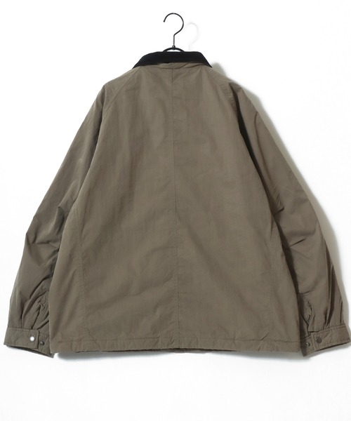 Dickies(ディッキーズ)の「Dickies/ディッキーズ Hunting Jacket/オーバーサイズ ナイロン 襟コーデュロイ ハンティングジャケット/薄中綿ジャケット/ブルゾン/レディース メンズ(ブルゾン・メンズ・オリーブ/ブラック・M/L/XL)」の4枚目の写真