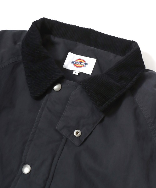Dickies(ディッキーズ)の「Dickies/ディッキーズ Hunting Jacket/オーバーサイズ ナイロン 襟コーデュロイ ハンティングジャケット/薄中綿ジャケット/ブルゾン/レディース メンズ(ブルゾン・メンズ・オリーブ/ブラック・M/L/XL)」の5枚目の写真