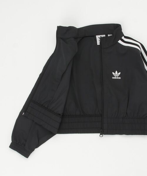 adidas(アディダス)の「アディカラー クロップトラックジャケット / ジャージ / アディダスオリジナルス adidas Originals(ナイロンジャケット・キッズ・ブラック・120/140/150/160/110/130)」の6枚目の写真