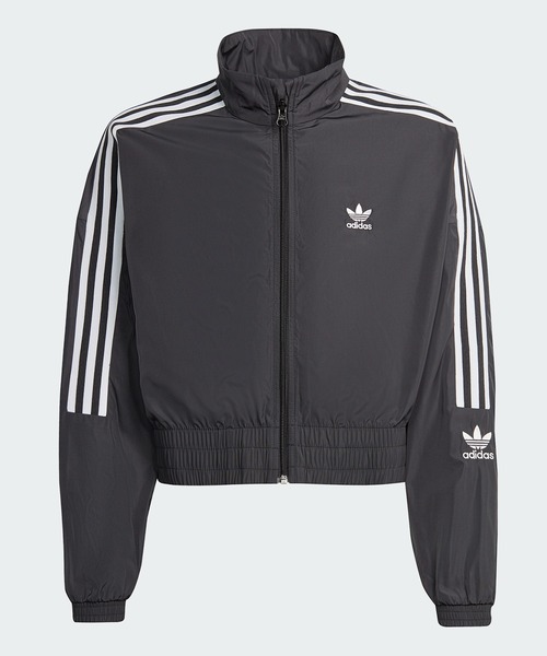 adidas(アディダス)の「アディカラー クロップトラックジャケット / ジャージ / アディダスオリジナルス adidas Originals(ナイロンジャケット・キッズ・ブラック・120/140/150/160/110/130)」の1枚目の写真