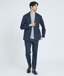 ABAHOUSE GRAY | 【新型/上下2点セット】ポンチ セットアップ/スーツ ジャケット&スラックス(セットアップ)
