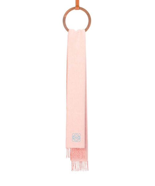 LOEWE(ロエベ)の「バイカラー スカーフ (ウール&カシミヤ)(マフラー・レディース・ブルー系その他/ネイビー×ホワイト/オレンジ系その他/アイボリー/スカイブルー系/ホワイト×ライトグレー/パープル系その他/ライトブルー/ブラウン系その他・ONE SIZE)」の17枚目の写真