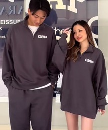 GAP | GAPロゴ ハーフジップアップ プルオーバー(ユニセックス)(スウェット)