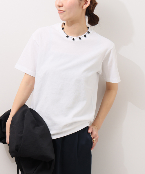 HANES(ヘインズ)の「【Hanes × relume】別注 ウォッシュドコットン クルーネックTシャツ<2枚セット>(Tシャツ/カットソー・レディース・ブラック/ベージュ・FREE)」の6枚目の写真