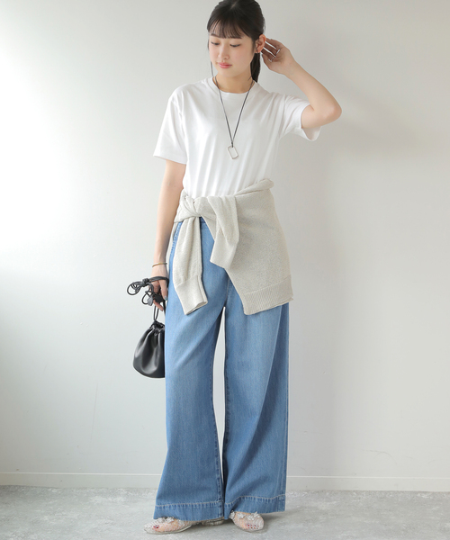 HANES(ヘインズ)の「【Hanes × relume】別注 ウォッシュドコットン クルーネックTシャツ<2枚セット>(Tシャツ/カットソー・レディース・ブラック/ベージュ・FREE)」の10枚目の写真