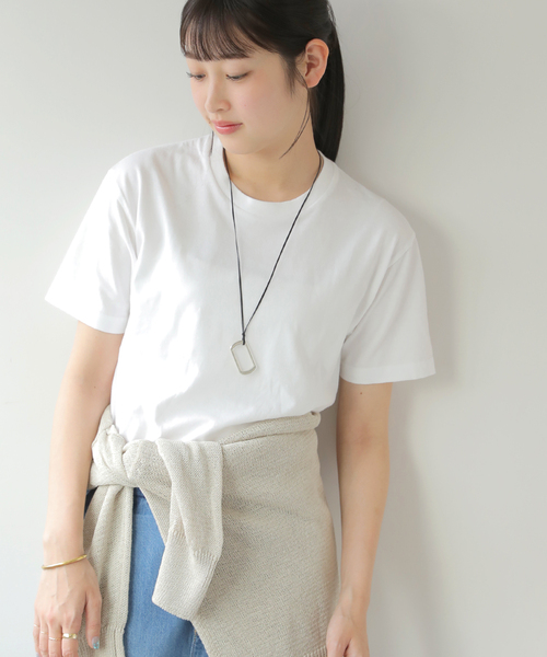 HANES(ヘインズ)の「【Hanes × relume】別注 ウォッシュドコットン クルーネックTシャツ<2枚セット>(Tシャツ/カットソー・レディース・ブラック/ベージュ・FREE)」の14枚目の写真