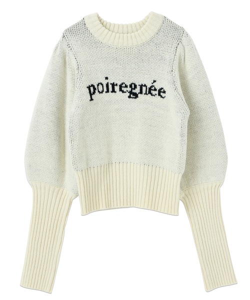 poiregnee(ポワニェ)の「ジャガードロゴニットプルオーバー(ニット/セーター・レディース・アイボリー/ライトブルー/ブラック・FREE)」の11枚目の写真
