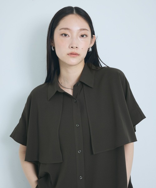 LEPSIM(レプシィム)の「マルメリヨークミディワンピースSS 647481(ワンピース・レディース・チャコールグレー/ベージュ系その他/ネイビー・FREE)」の6枚目の写真