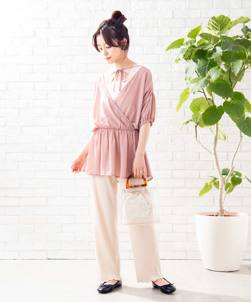 WEGO(ウィゴー)の「WEGO/べっ甲ハンドルクリアショルダーバッグ(ショルダーバッグ・レディース・ホワイト系その他/ブラック/ブラウン・FREE)」の7枚目の写真