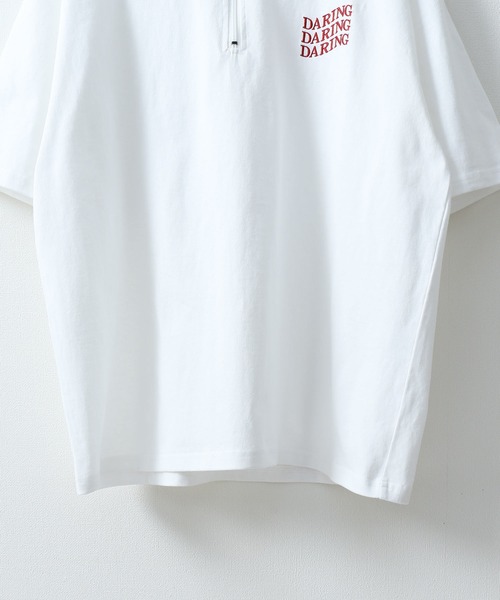 ZIP FIVE(ジップファイブ)の「【ZIP FIVE】【ユニセックス】ハーフジップワンポイント刺繍 半袖Tシャツ/ポロシャツ(ポロシャツ・メンズ・ブラック×ホワイト/クリーム/ホワイト×レッド/オートミール/アイボリー系1/ブラック×ブルー/ホワイト×グリーン/ネイビー/アイボリー系/ホワイト×ブラック/ホワイト/ブラック系/ネイビー系/ブラック・LARGE/MEDIUM)」の18枚目の写真
