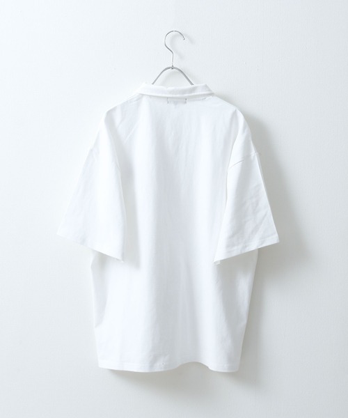 ZIP FIVE(ジップファイブ)の「【ZIP FIVE】【ユニセックス】ハーフジップワンポイント刺繍 半袖Tシャツ/ポロシャツ(ポロシャツ・メンズ・ブラック×ホワイト/クリーム/ホワイト×レッド/オートミール/アイボリー系1/ブラック×ブルー/ホワイト×グリーン/ネイビー/アイボリー系/ホワイト×ブラック/ホワイト/ブラック系/ネイビー系/ブラック・LARGE/MEDIUM)」の19枚目の写真