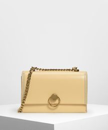 CHARLES & KEITH | チェーン＆ストラッププッシュロック ショルダーバック / Chain & Strap Push Lock Shoulder Bag(ショルダーバッグ)
