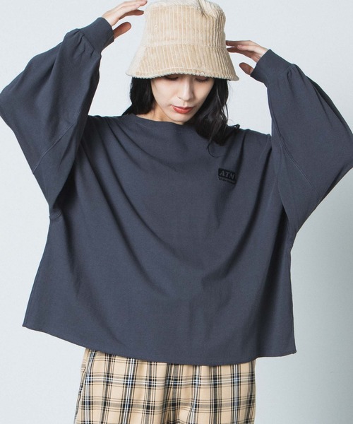 WEGO(ウィゴー)の「WEGO/USAドルマンスリーブビッグシルエットロンT(Tシャツ/カットソー・レディース・ホワイト/スミクロ/ブラウン系その他5・FREE)」の9枚目の写真
