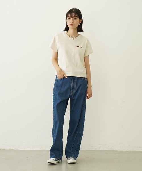 MILKFED.(ミルクフェド)の「GLITTER CHERRY COMPACT S/S TEE(Tシャツ/カットソー・レディース・オフホワイト/ブラック/ライトグリーン・S/M)」の13枚目の写真