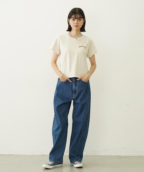 MILKFED.(ミルクフェド)の「GLITTER CHERRY COMPACT S/S TEE(Tシャツ/カットソー・レディース・オフホワイト/ブラック/ライトグリーン・S/M)」の15枚目の写真