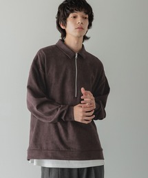 LOWRYS FARM | 【LFM(U)】スウェードライクHZIPポロ 593465(Tシャツ/カットソー)