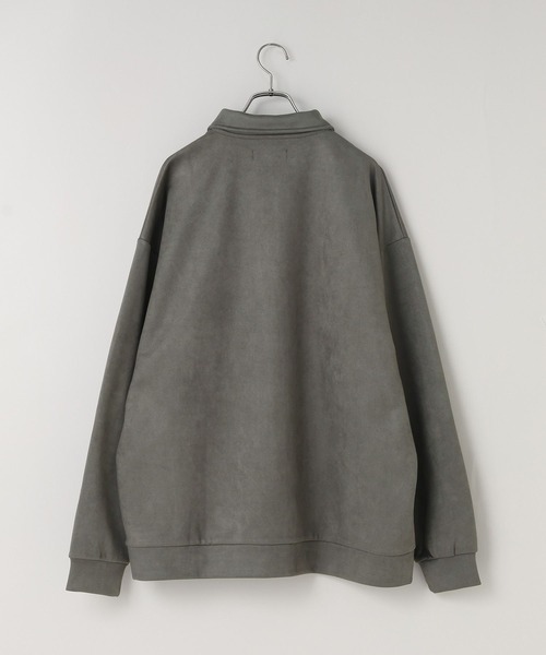 LOWRYS FARM(ローリーズファーム)の「【LFM(U)】スウェードライクHZIPポロ 593465(Tシャツ/カットソー・メンズ・ブラウン/グレー/チャコールグレー・MEDIUM/LARGE)」の4枚目の写真