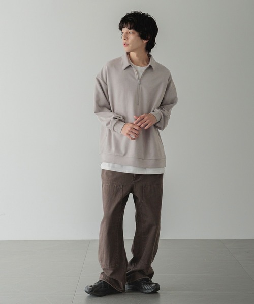 LOWRYS FARM(ローリーズファーム)の「【LFM(U)】スウェードライクHZIPポロ 593465(Tシャツ/カットソー・メンズ・ブラウン/グレー/チャコールグレー・MEDIUM/LARGE)」の16枚目の写真