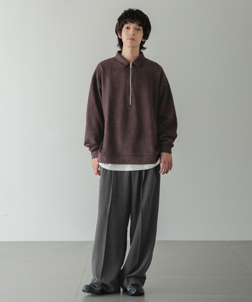 LOWRYS FARM(ローリーズファーム)の「【LFM(U)】スウェードライクHZIPポロ 593465(Tシャツ/カットソー・メンズ・ブラウン/グレー/チャコールグレー・MEDIUM/LARGE)」の20枚目の写真