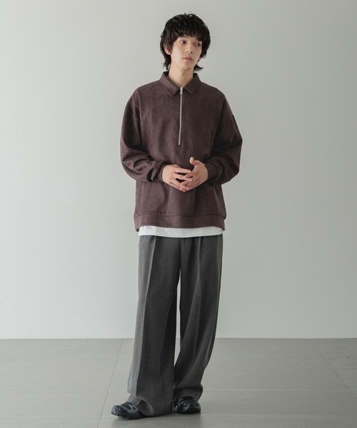 LOWRYS FARM(ローリーズファーム)の「【LFM(U)】スウェードライクHZIPポロ 593465(Tシャツ/カットソー・メンズ・ブラウン/グレー/チャコールグレー・MEDIUM/LARGE)」の21枚目の写真
