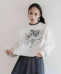 HARE | Flowerシシュウスウェット(HARE)(スウェット)