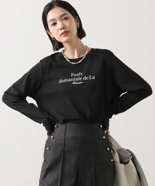 Gready Brilliant(グレディブリリアン)の「ForetトリケアフルT(Tシャツ/カットソー・レディース・オフホワイト/ブラック・FREE)」の1枚目の写真