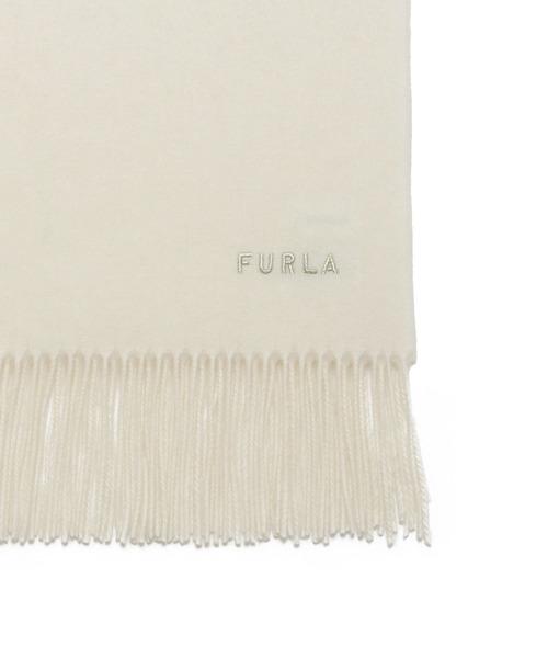 FURLA(フルラ)の「【WEB限定】マフラー 大判 "ウール100%無地"(マフラー・レディース・チャコールグレー/オフホワイト/サックスブルー/キャメル・FREE)」の9枚目の写真