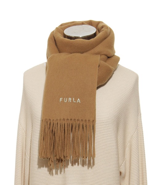 FURLA(フルラ)の「【WEB限定】マフラー 大判 "ウール100%無地"(マフラー・レディース・チャコールグレー/オフホワイト/サックスブルー/キャメル・FREE)」の13枚目の写真