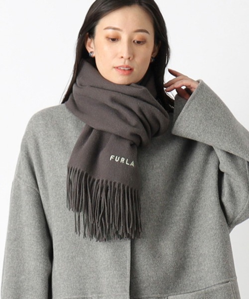FURLA(フルラ)の「【WEB限定】マフラー 大判 "ウール100%無地"(マフラー・レディース・チャコールグレー/オフホワイト/サックスブルー/キャメル・FREE)」の18枚目の写真