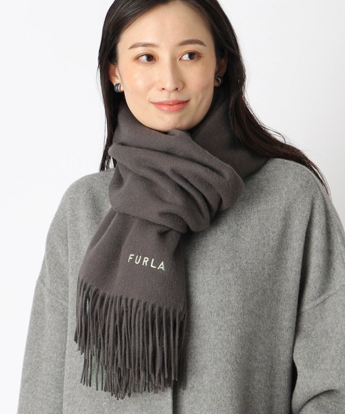 FURLA(フルラ)の「【WEB限定】マフラー 大判 "ウール100%無地"(マフラー・レディース・チャコールグレー/オフホワイト/サックスブルー/キャメル・FREE)」の19枚目の写真