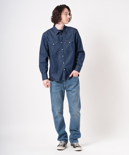 Levi's(リーバイス)の「Levi's/リーバイス BARSTOW ウエスタンシャツ STANDARD RED CAST RINSE(シャツ/ブラウス・メンズ・ダークインディゴブルー・S/M/L/XL)」の9枚目の写真