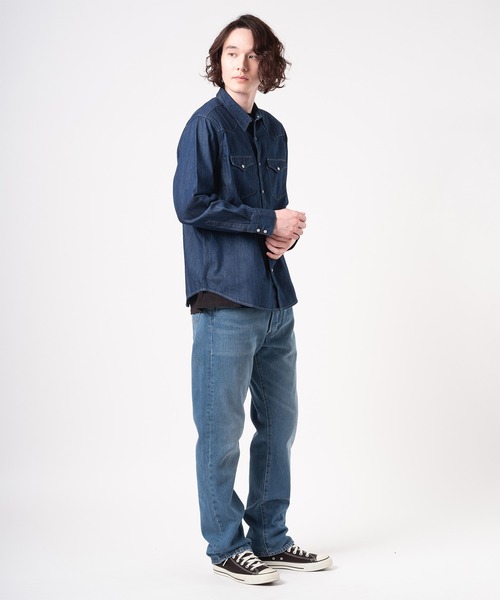 Levi's(リーバイス)の「Levi's/リーバイス BARSTOW ウエスタンシャツ STANDARD RED CAST RINSE(シャツ/ブラウス・メンズ・ダークインディゴブルー・S/M/L/XL)」の8枚目の写真