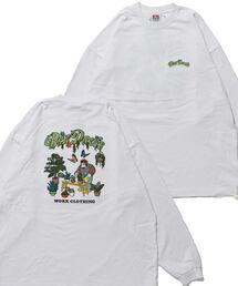 【BEN DAVIS(ベンデイビス)】GARDENING EMB BRUSHED LS/ クルーネック 長袖 ロンT サークルロゴ ドローコード