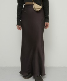 LA PEAU DE GEM | 【LA PEAU DE GEM】no slit satin skirt/ノースリットサテンスカート(スカート)