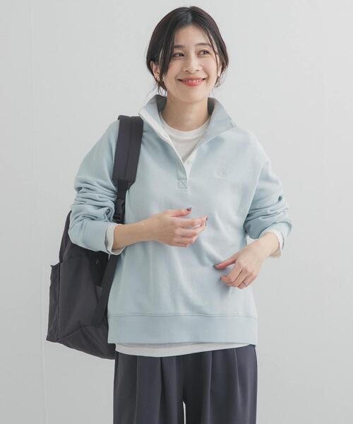 URBAN RESEARCH DOORS(アーバンリサーチドアーズ)の「刺繍スタンドカラースウェット(スウェット・レディース・ライトブルー/オフホワイト・FREE)」の13枚目の写真