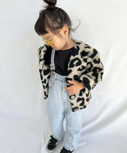 CIAOPANIC TYPY(チャオパニックティピー)の「【KIDS】【ZOZOTOWN限定】レオパードアニマルボアカーディガン(ノーカラージャケット・キッズ・ブラック/ベージュ/オフホワイト・SMALL/X-LARGE/MEDIUM/XX-LARGE/LARGE)」の20枚目の写真