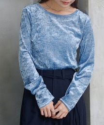 Kastane | *【新色追加/7色展開】スタッズベロアプルオーバー(Tシャツ/カットソー)