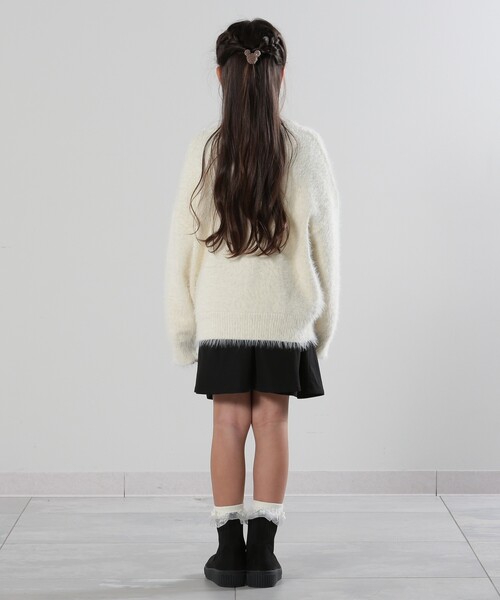 SHOO・LA・RUE(シューラルー)の「◆【110-140cm】シャギーカーディガン(カーディガン/ボレロ・キッズ・アイボリー/ベビーピンク・11/12/13/14)」の12枚目の写真