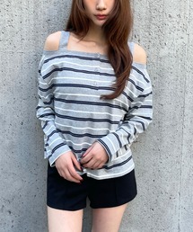3.3 Field Trip | 3.3 Field Trip/オフショルボーダーロングスリーブ(Tシャツ/カットソー)