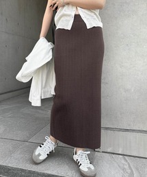 andme | 【新色追加】リブニットロングタイトスカート(スカート)