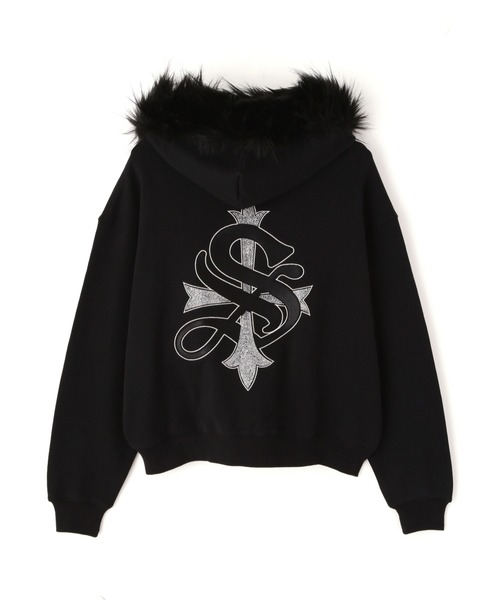 L.H.P(エルエイチピー)の「SUPPLIER/サプライヤー/【LHP EXCLUSIVE】FAUX FUR CROPPED CROSS ZIP HOODIE(パーカー・メンズ・シルバー/ピンク・XL/L/M)」の7枚目の写真